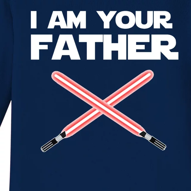 I Am Your Father Dad Lightsaber Baby Long Sleeve Bodysuit