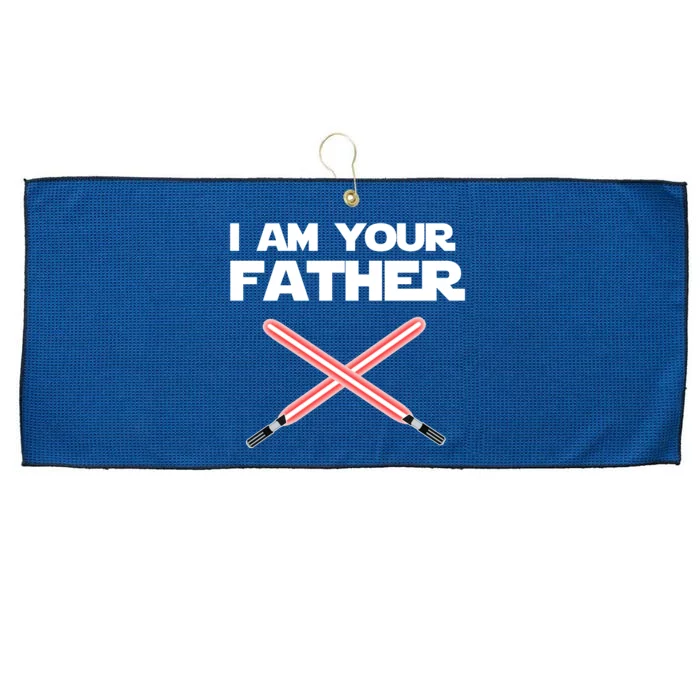 I Am Your Father Dad Lightsaber Large Microfiber Waffle Golf Towel