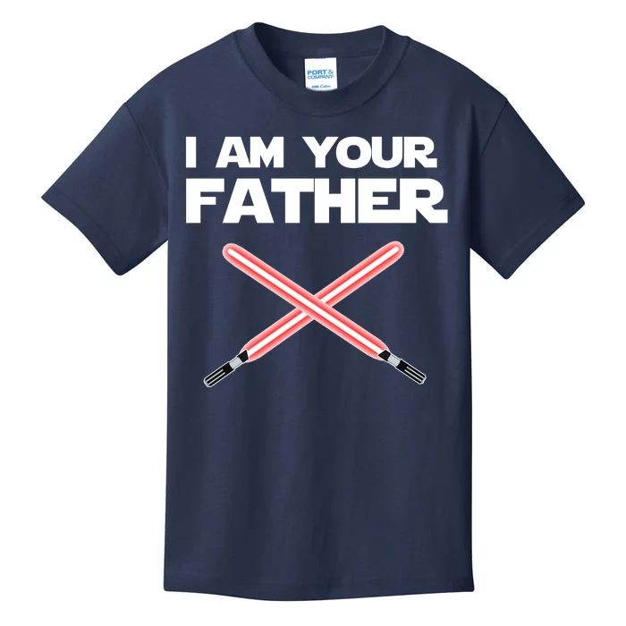 I Am Your Father Dad Lightsaber Kids T-Shirt