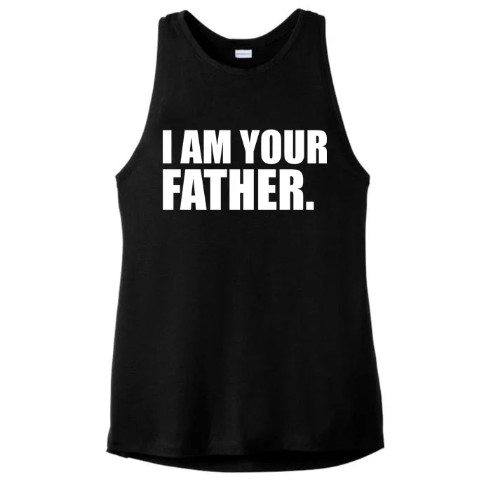 I Am Your Father Quote Ladies Tri-Blend Wicking Tank