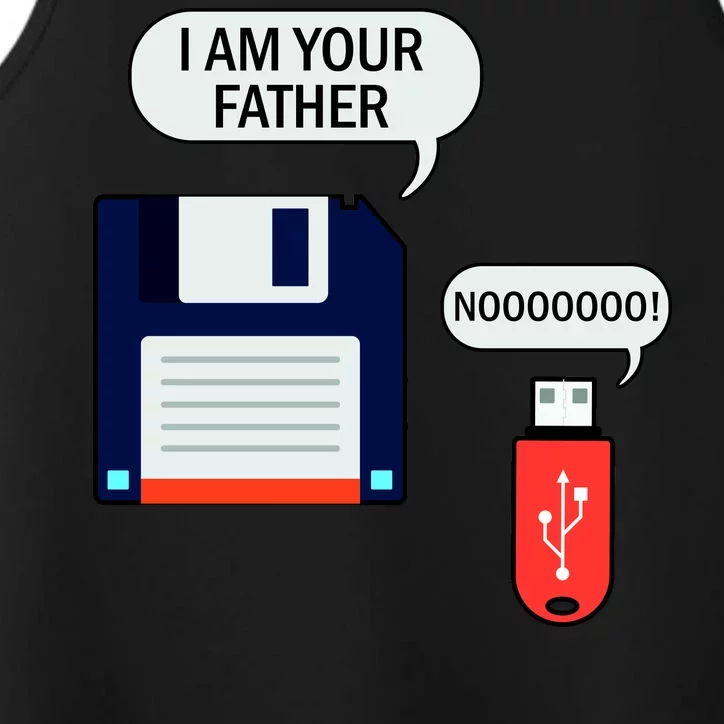 I Am Your Father Retro Floppy Disk USB Performance Tank