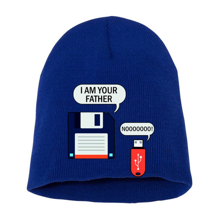 I Am Your Father Retro Floppy Disk USB Short Acrylic Beanie