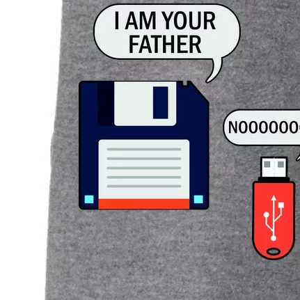 I Am Your Father Retro Floppy Disk USB Doggie 3-End Fleece Hoodie