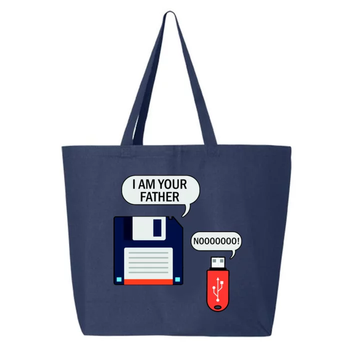 I Am Your Father Retro Floppy Disk USB 25L Jumbo Tote