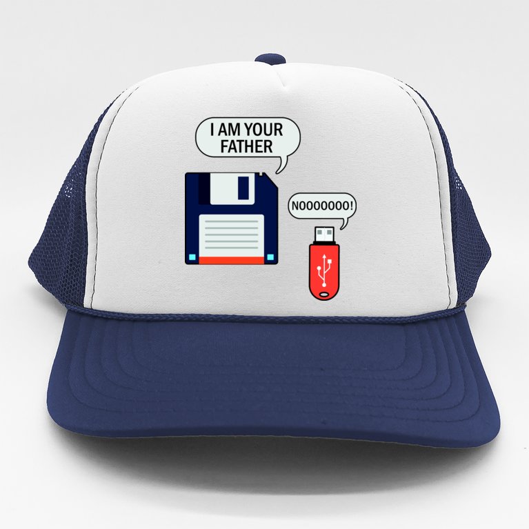 I Am Your Father Retro Floppy Disk USB Trucker Hat