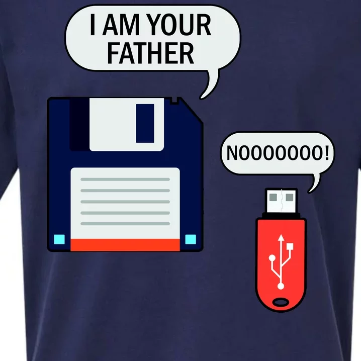 I Am Your Father Retro Floppy Disk USB Sueded Cloud Jersey T-Shirt