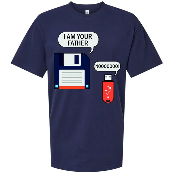 I Am Your Father Retro Floppy Disk USB Sueded Cloud Jersey T-Shirt