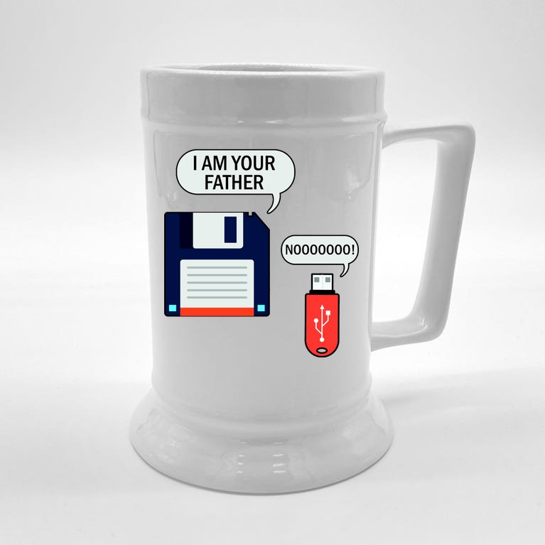 I Am Your Father Retro Floppy Disk USB Beer Stein