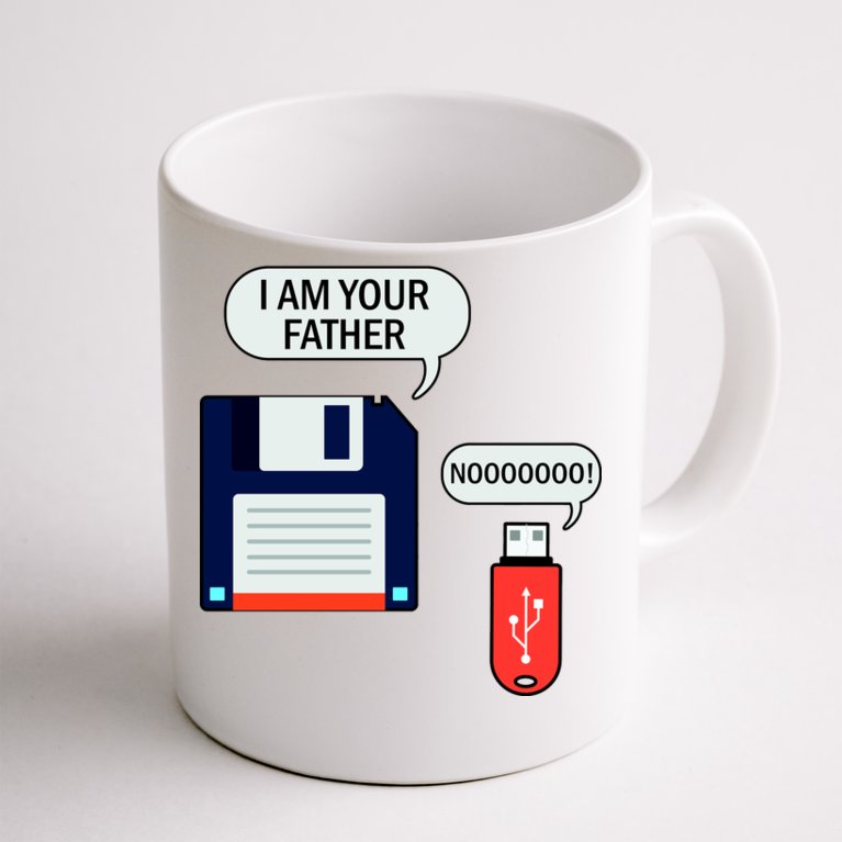 I Am Your Father Retro Floppy Disk USB Coffee Mug