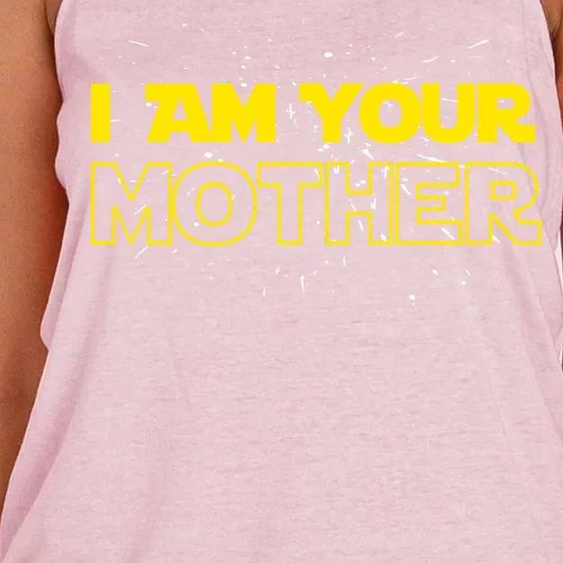 I Am Your Mother Funny Mother's Day Women's Knotted Racerback Tank