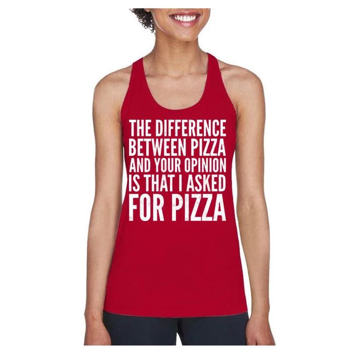 I Asked For Pizza Not Your Opinion Women's Racerback Tank