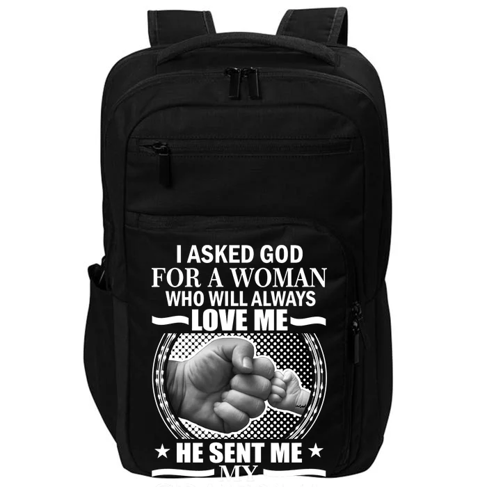 I Asked God For Grandma Impact Tech Backpack