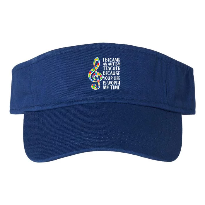 I Became An Autism Teacher For You Valucap Bio-Washed Visor