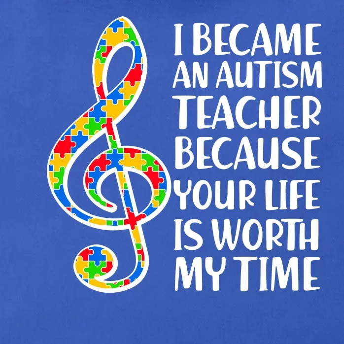 I Became An Autism Teacher For You Zip Tote Bag