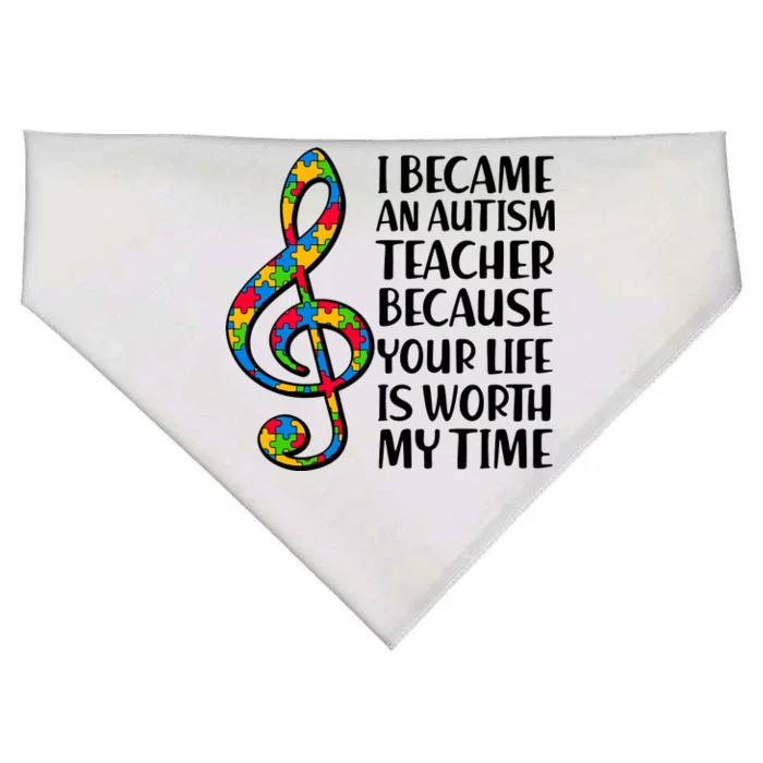 I Became An Autism Teacher For You USA-Made Doggie Bandana