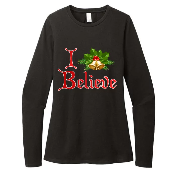 I Believe Christmas Bells Womens CVC Long Sleeve Shirt