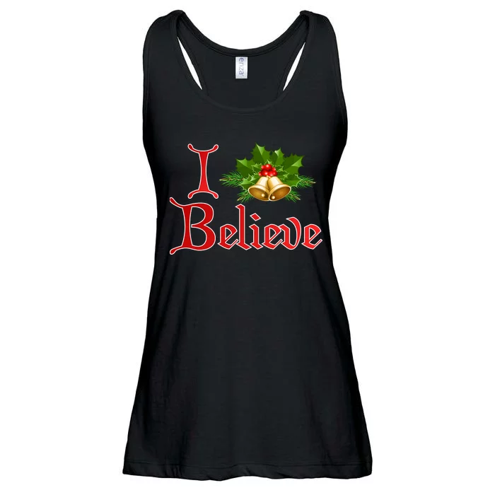 I Believe Christmas Bells Ladies Essential Flowy Tank