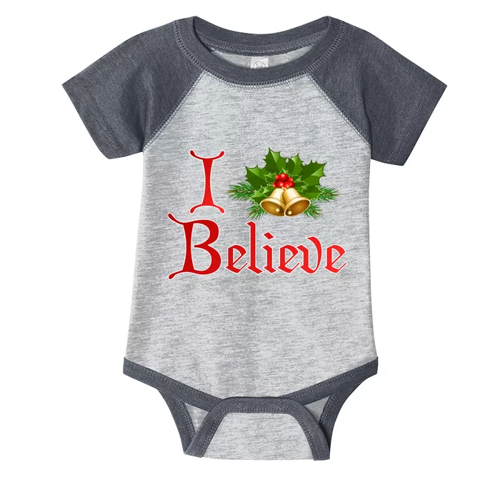 I Believe Christmas Bells Infant Baby Jersey Bodysuit