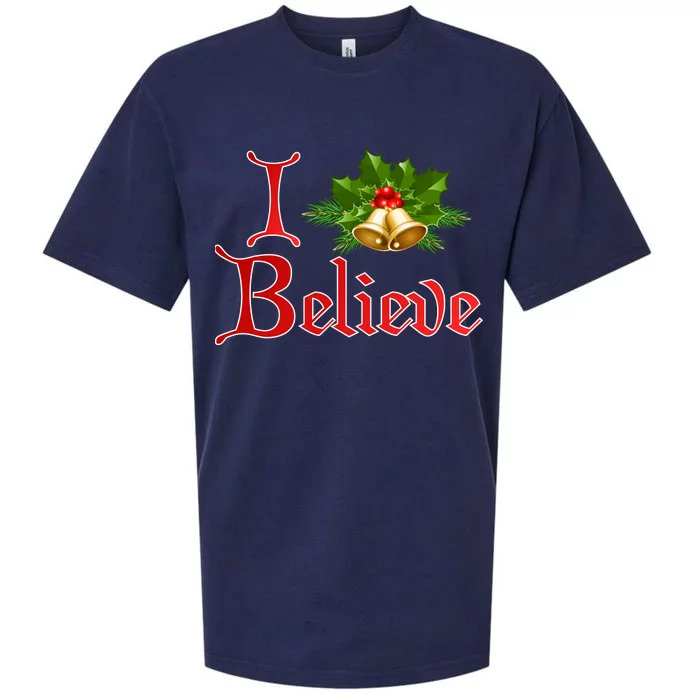 I Believe Christmas Bells Sueded Cloud Jersey T-Shirt