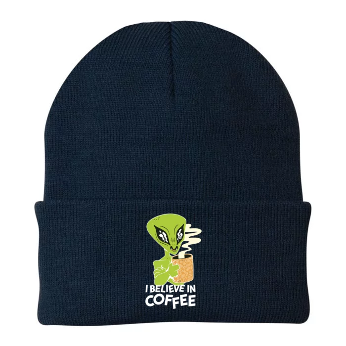 I Believe In Coffee Alien Knit Cap Winter Beanie