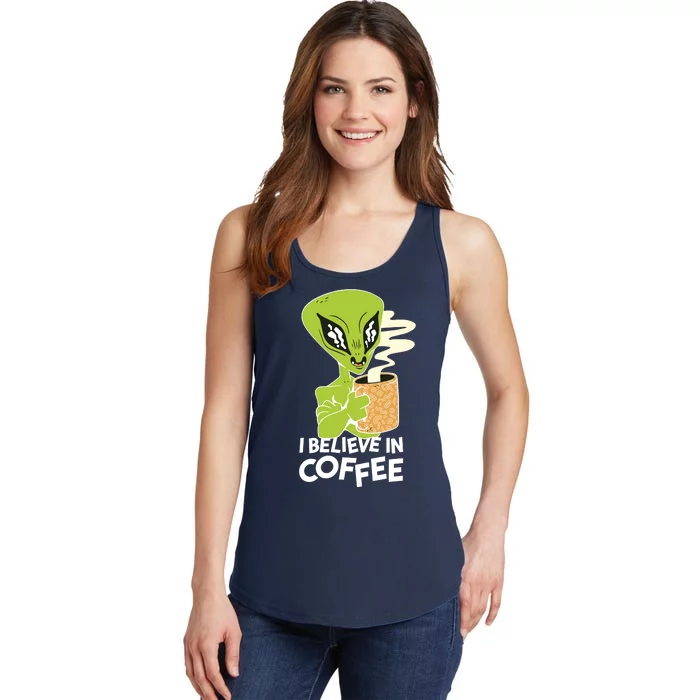 I Believe In Coffee Alien Ladies Essential Tank