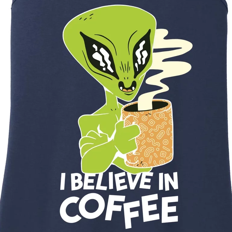 I Believe In Coffee Alien Ladies Essential Tank