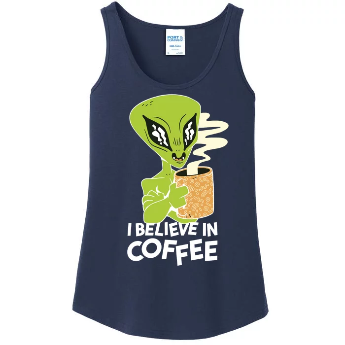 I Believe In Coffee Alien Ladies Essential Tank