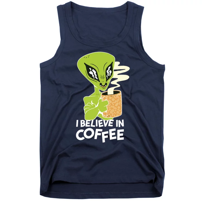 I Believe In Coffee Alien Tank Top