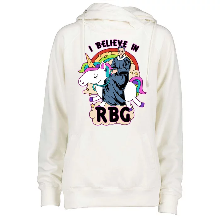 I Believe In RBG Ruth Bader Ginsburg Womens Funnel Neck Pullover Hood