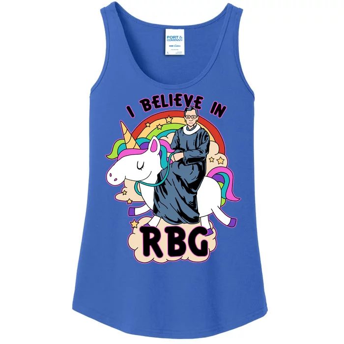 I Believe In RBG Ruth Bader Ginsburg Ladies Essential Tank