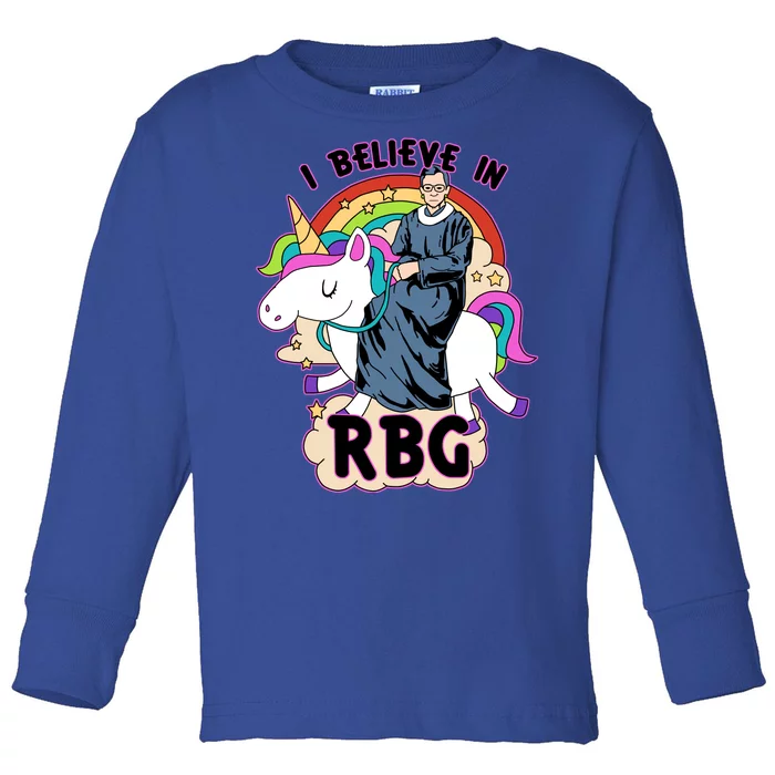 I Believe In RBG Ruth Bader Ginsburg Toddler Long Sleeve Shirt