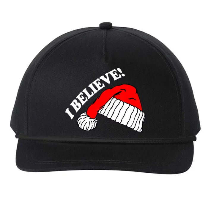 I Believe In Santa Claus Christmas Snapback Five-Panel Rope Hat