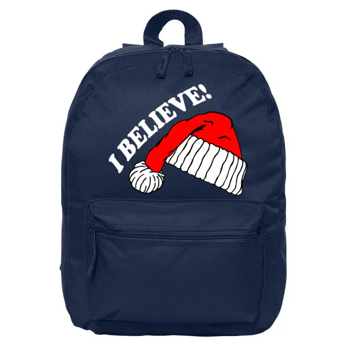 I Believe In Santa Claus Christmas 16 in Basic Backpack