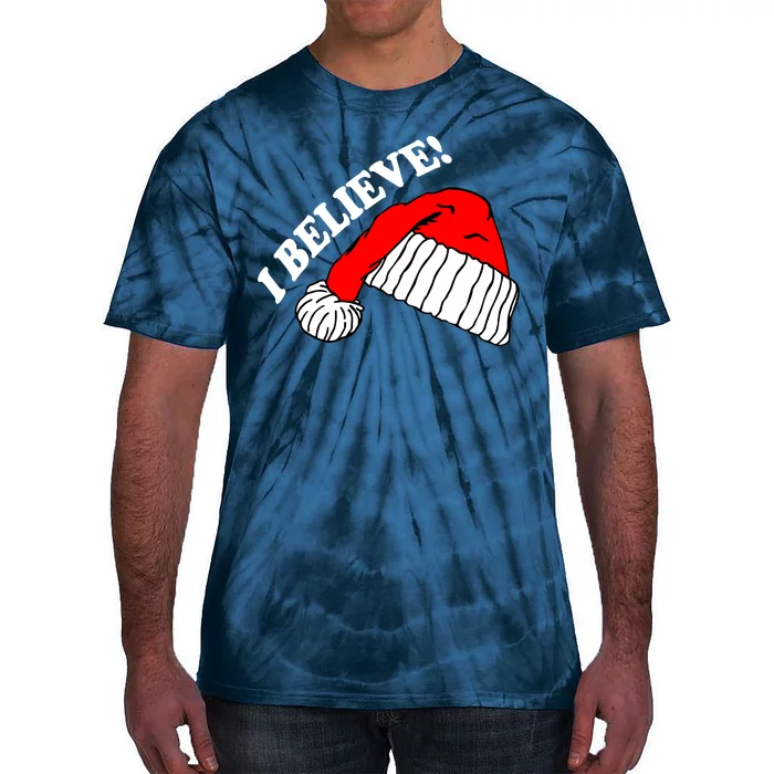 I Believe In Santa Claus Christmas Tie-Dye T-Shirt