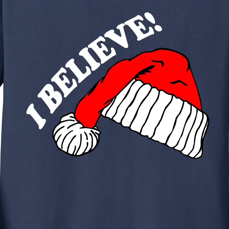 I Believe In Santa Claus Christmas Kids Long Sleeve Shirt