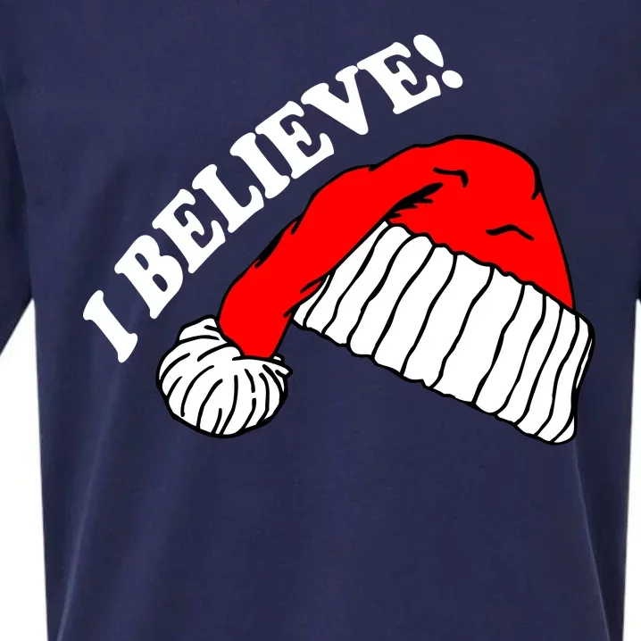 I Believe In Santa Claus Christmas Sueded Cloud Jersey T-Shirt