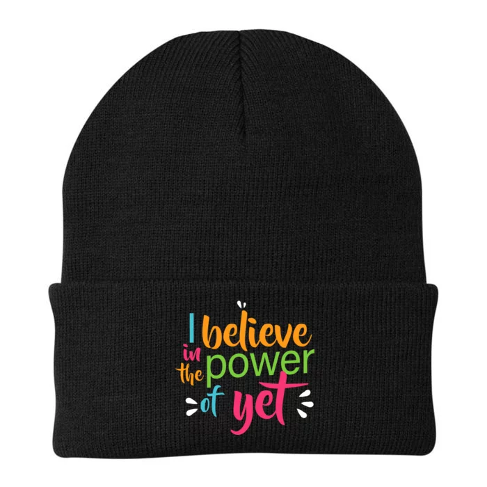 I Believe in the Power of Yet Growth Mindset Knit Cap Winter Beanie