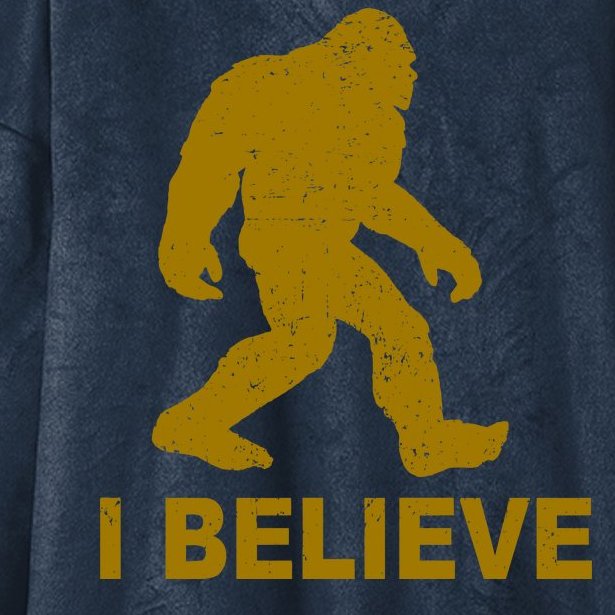 I Believe Sasquatch Bigfoot Hooded Wearable Blanket