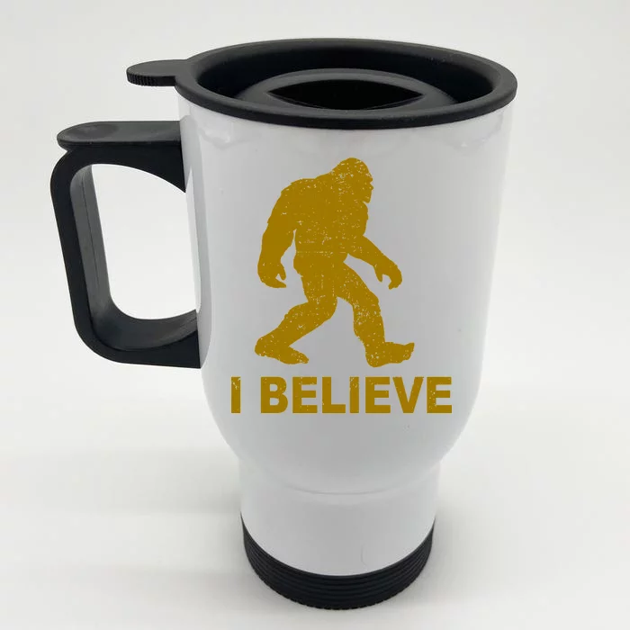 I Believe Sasquatch Bigfoot Front & Back Stainless Steel Travel Mug