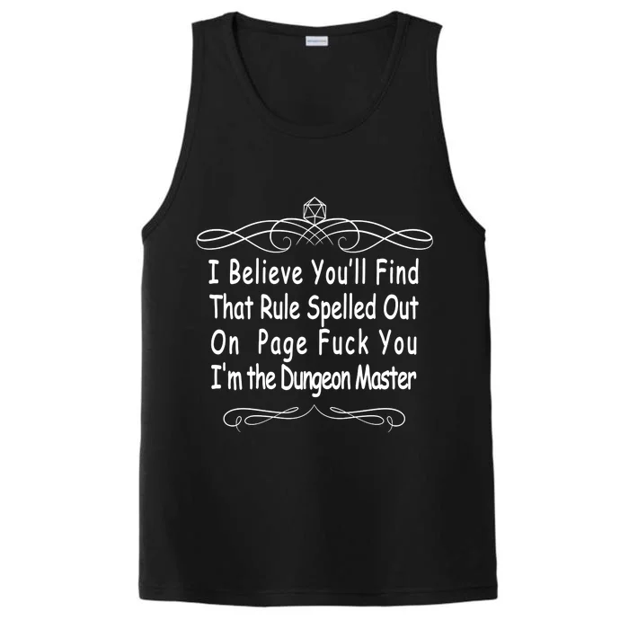 I Believe You'll That Rule Dungeon Master Performance Tank