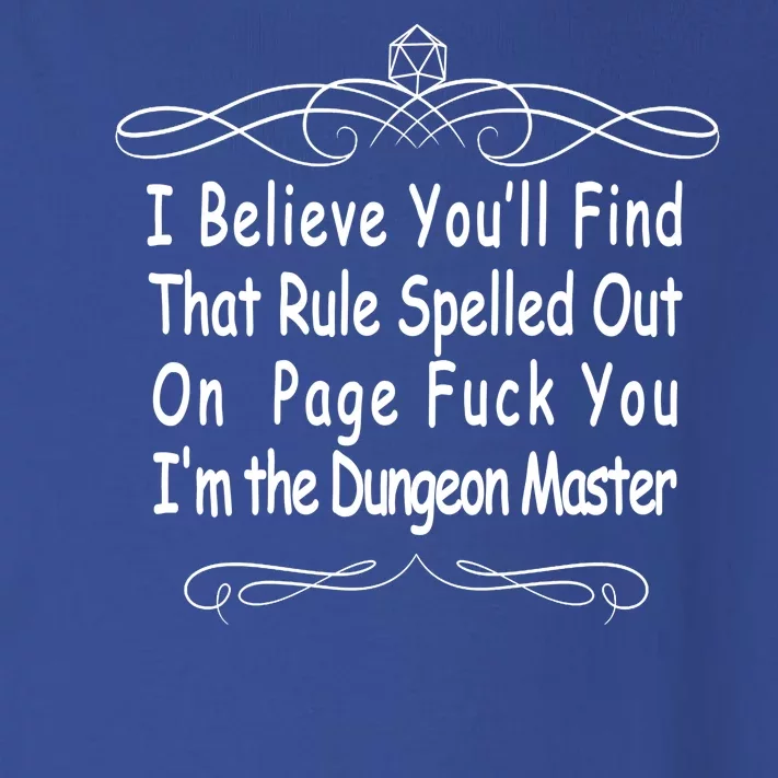 I Believe You'll That Rule Dungeon Master Toddler Long Sleeve Shirt