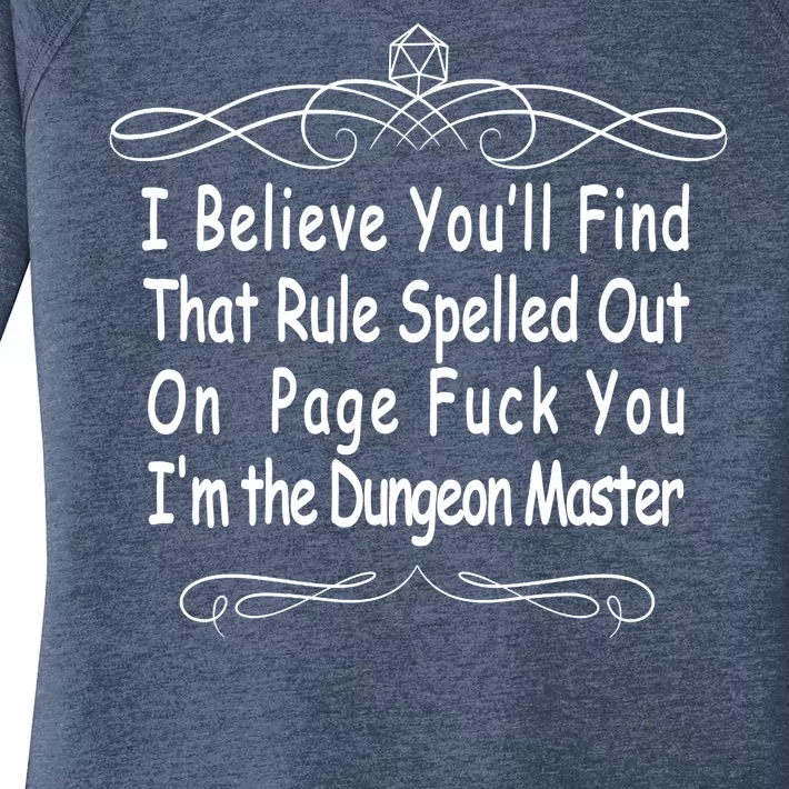 I Believe You'll That Rule Dungeon Master Women's Perfect Tri Tunic Long Sleeve Shirt