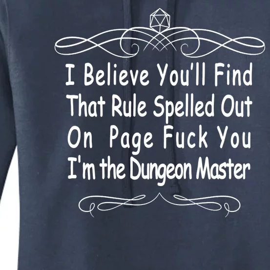 I Believe You'll That Rule Dungeon Master Women's Pullover Hoodie