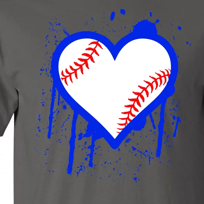 I Bleed Blue Baseball Heart Tall T-Shirt