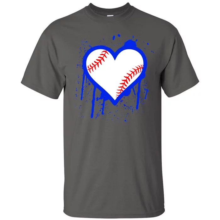 I Bleed Blue Baseball Heart Tall T-Shirt