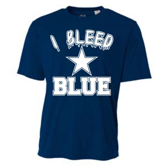 I Bleed Blue Dallas, Texas Fan Pride Cooling Performance Crew T-Shirt