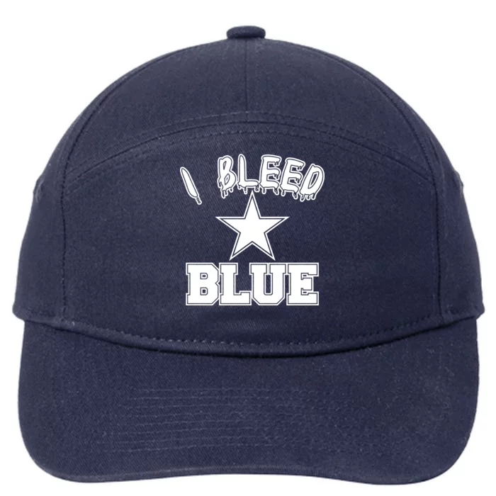 I Bleed Blue Dallas, Texas Fan Pride 7-Panel Snapback Hat