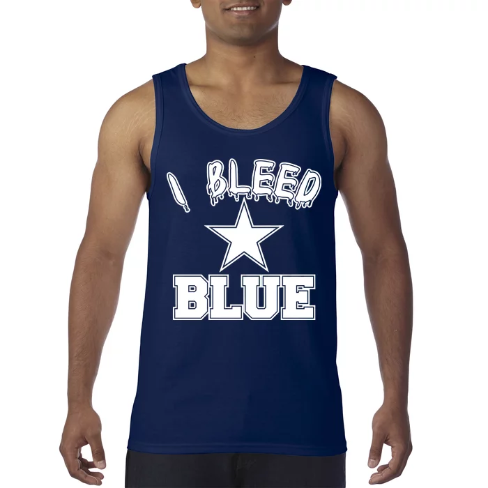 I Bleed Blue Dallas, Texas Fan Pride Tank Top