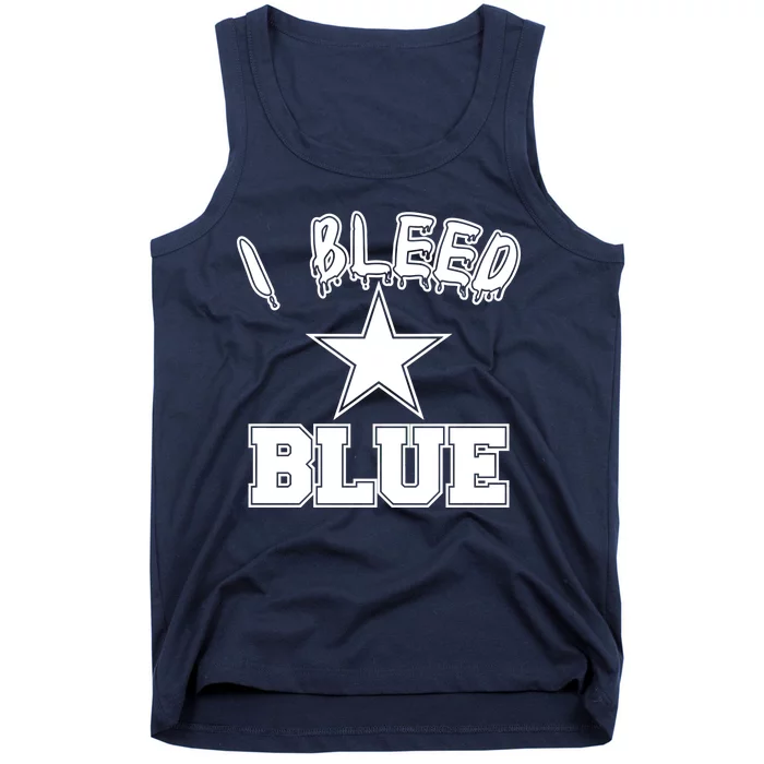 I Bleed Blue Dallas, Texas Fan Pride Tank Top