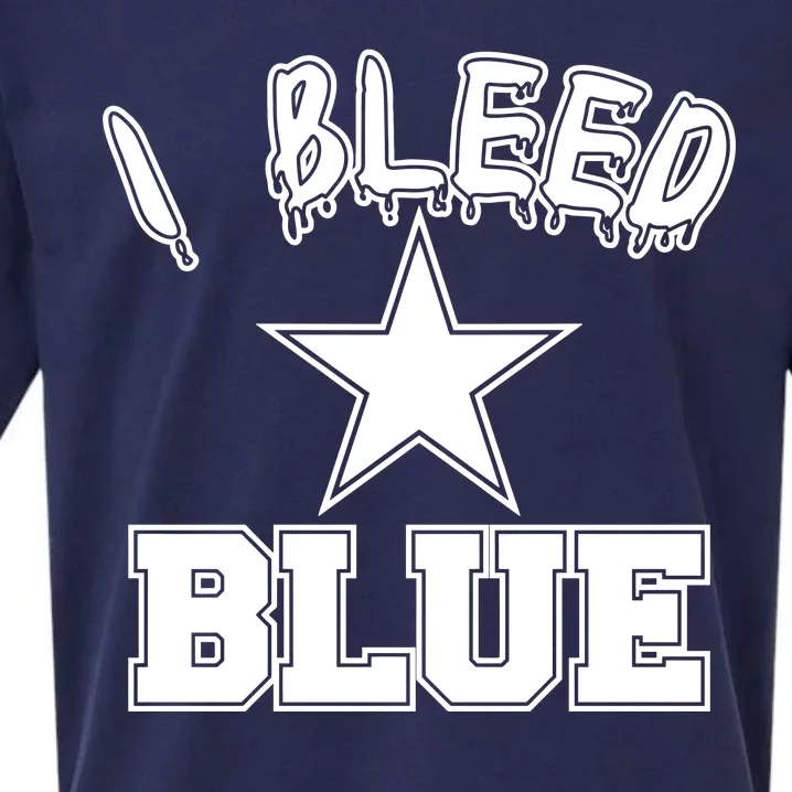 I Bleed Blue Dallas, Texas Fan Pride Sueded Cloud Jersey T-Shirt